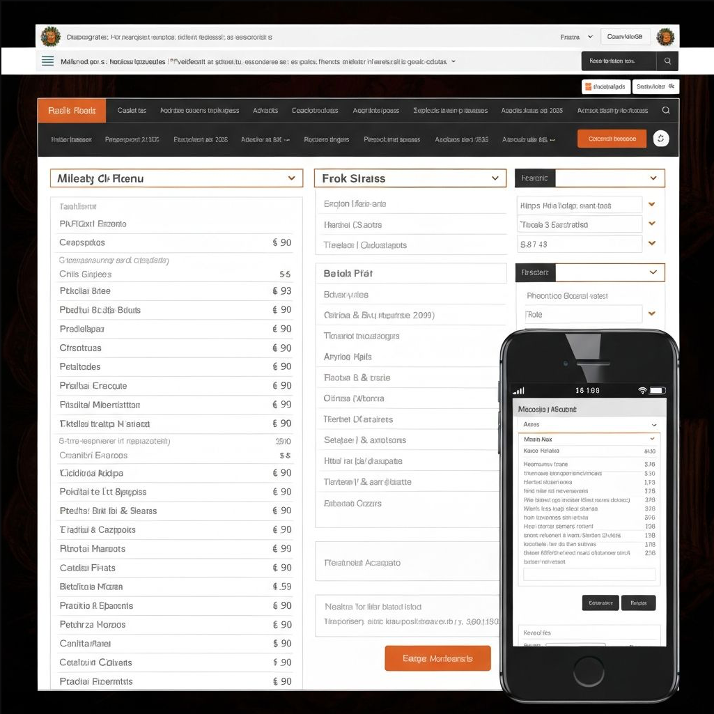 Outdated website design example